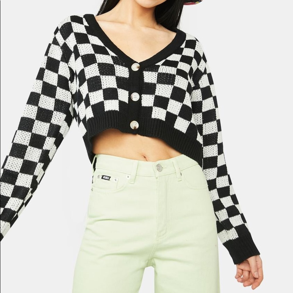 Checkerboard Cardigan
